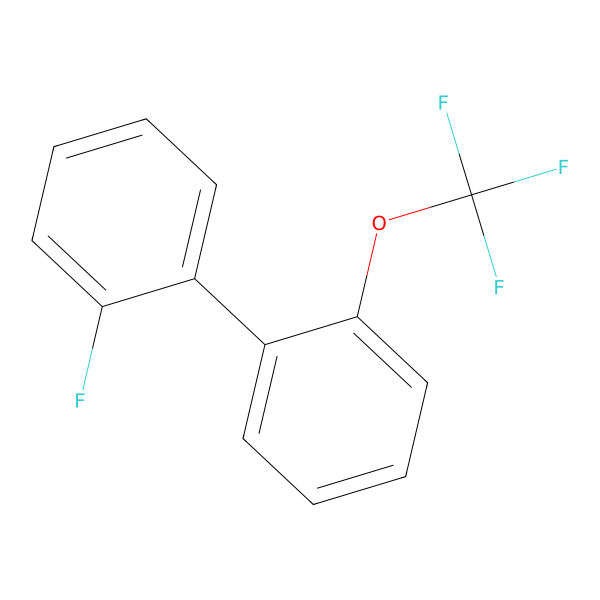 2-Fluoro-2'-(trifluoromethoxy)biphenyl molecular structure, CAS 1214350-32-9
