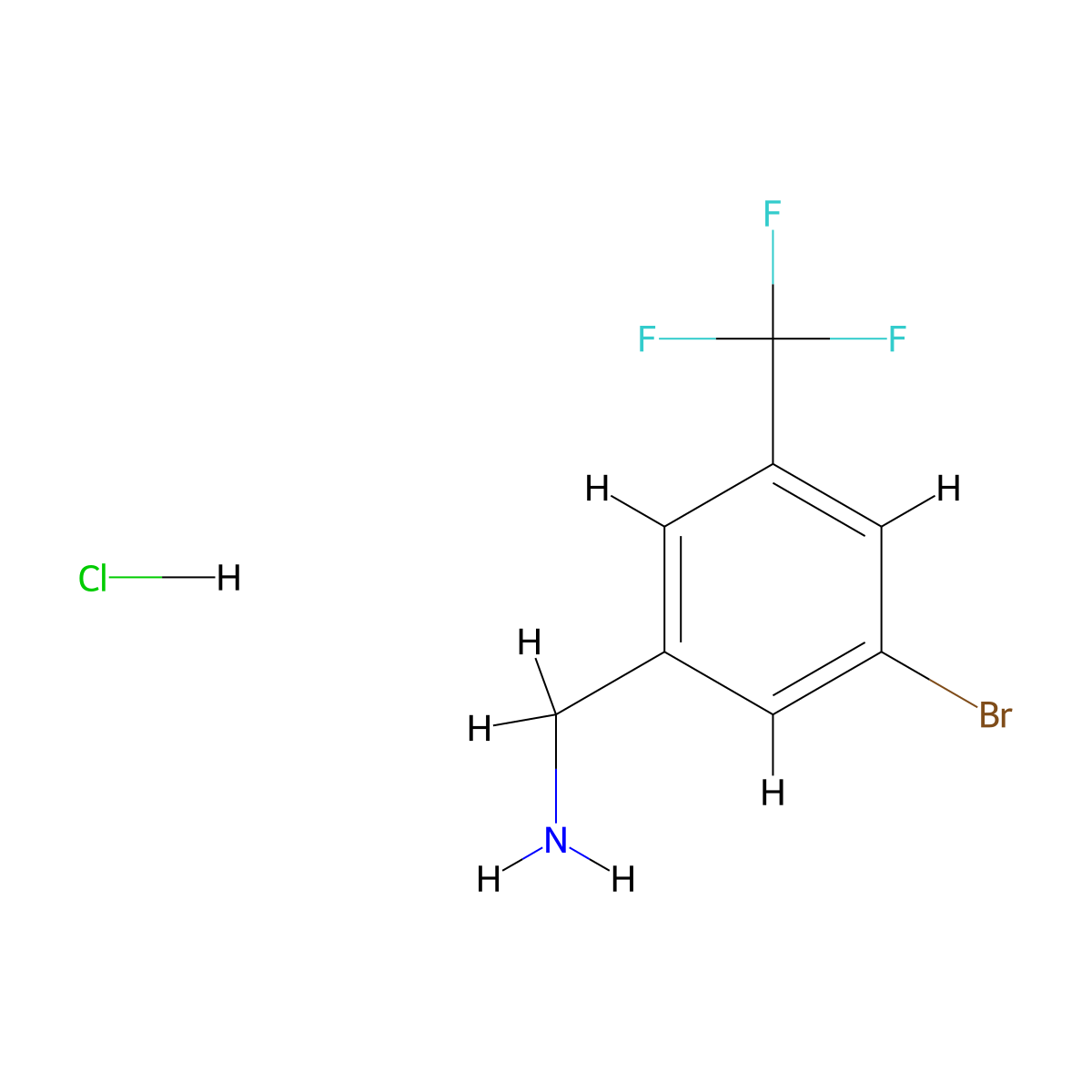 3-Bromo-5-(trifluoromethyl)benzylamine hydrochloride molecular structure, CAS 1214350-34-1