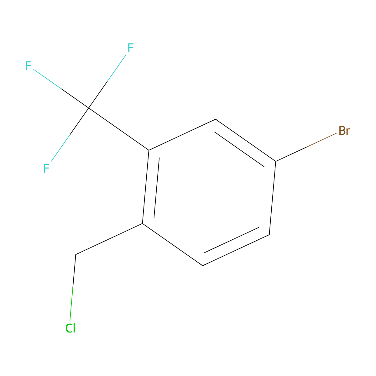 4-Bromo-1-(chloromethyl)-2-(trifluoromethyl)benzene molecular structure, CAS 1214350-42-1