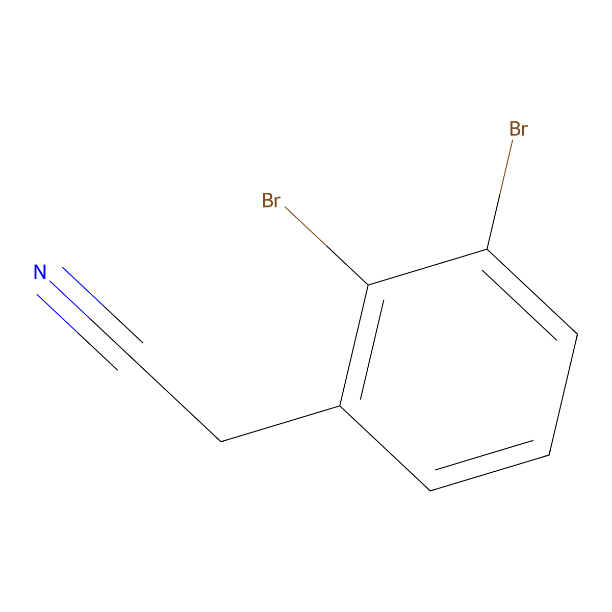 2-(2,3-Dibromophenyl)acetonitrile molecular structure, CAS 1214350-48-7