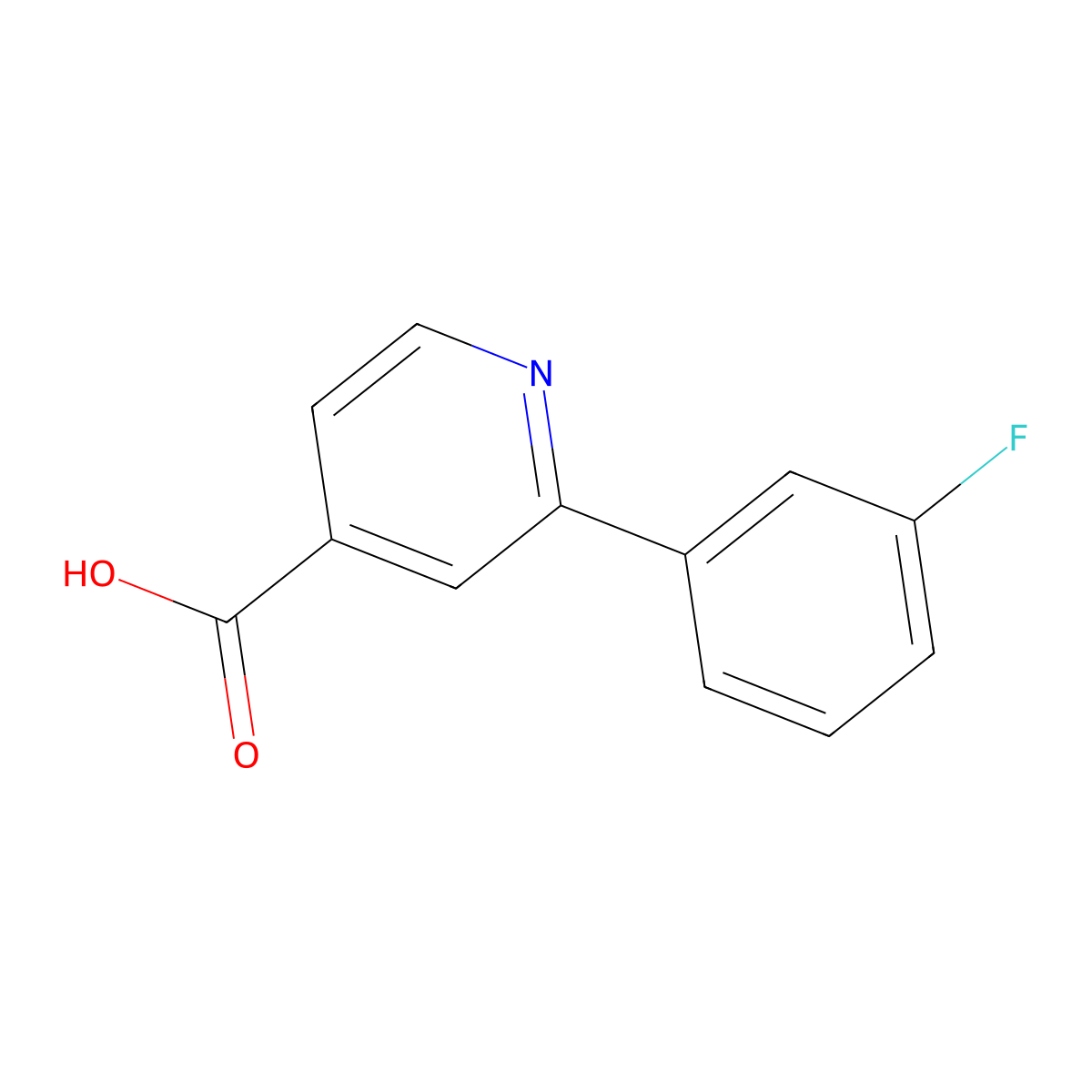 2-(3-Fluorophenyl)isonicotinic acid molecular structure, CAS 1214350-69-2