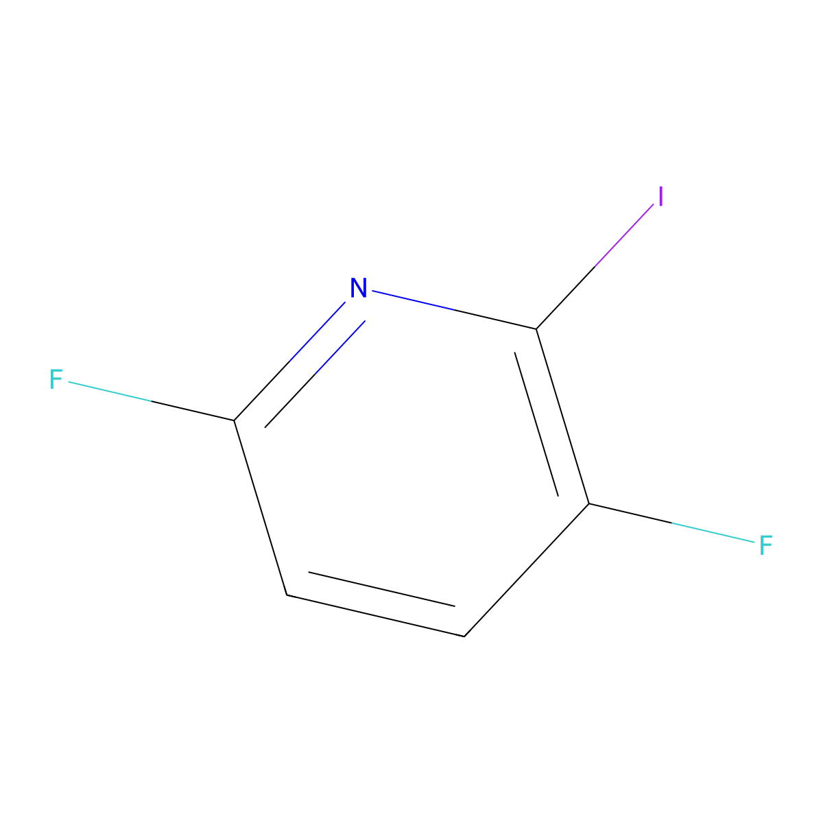 3,6-Difluoro-2-iodopyridine molecular structure, CAS 1214350-80-7