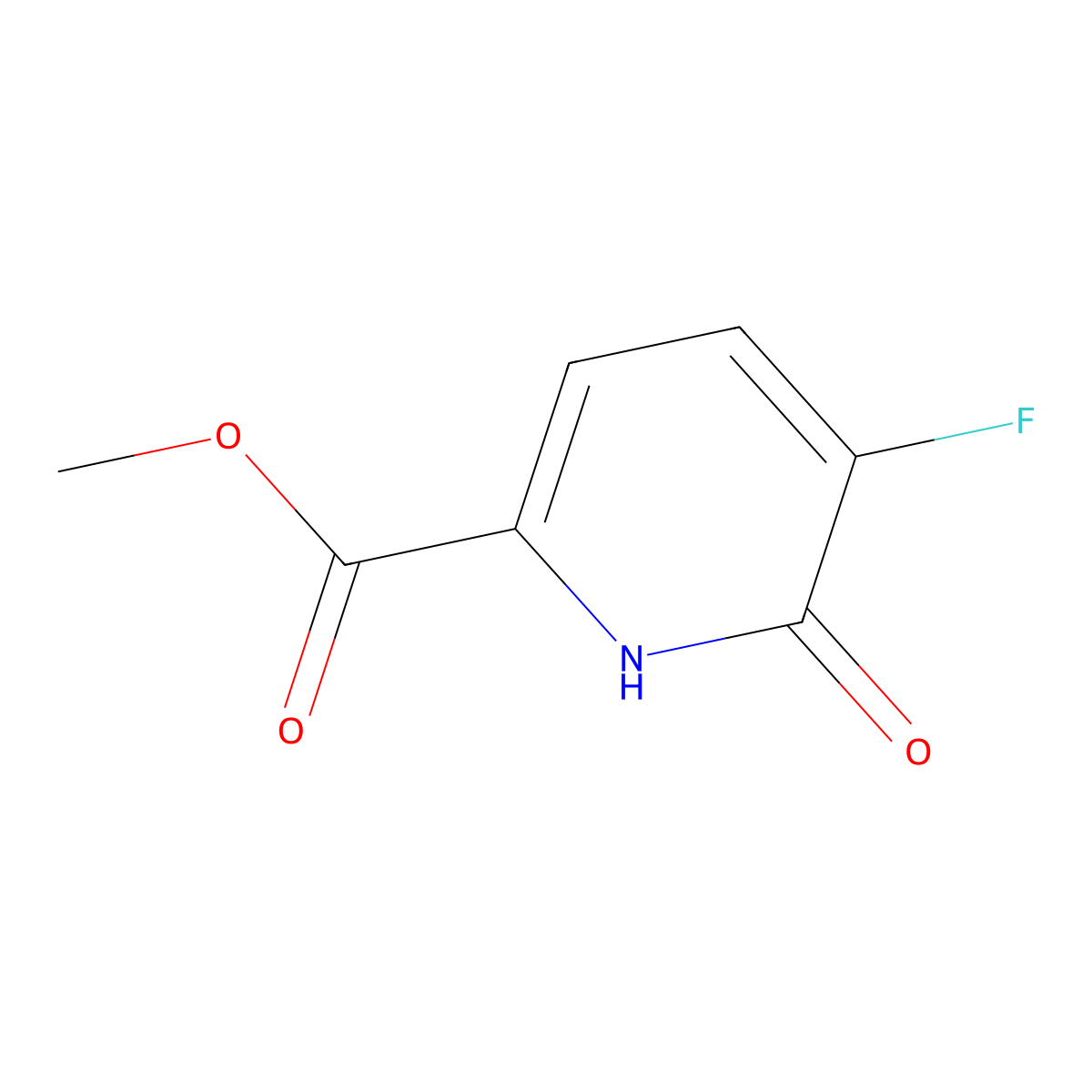 Methyl 5-fluoro-6-oxo-1,6-dihydropyridine-2-carboxylate molecular structure, CAS 1214351-01-5