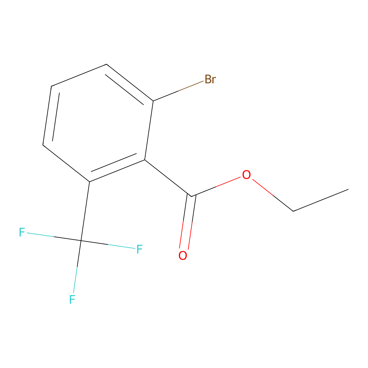 Ethyl 2-bromo-6-(trifluoromethyl)benzoate molecular structure, CAS 1214351-28-6