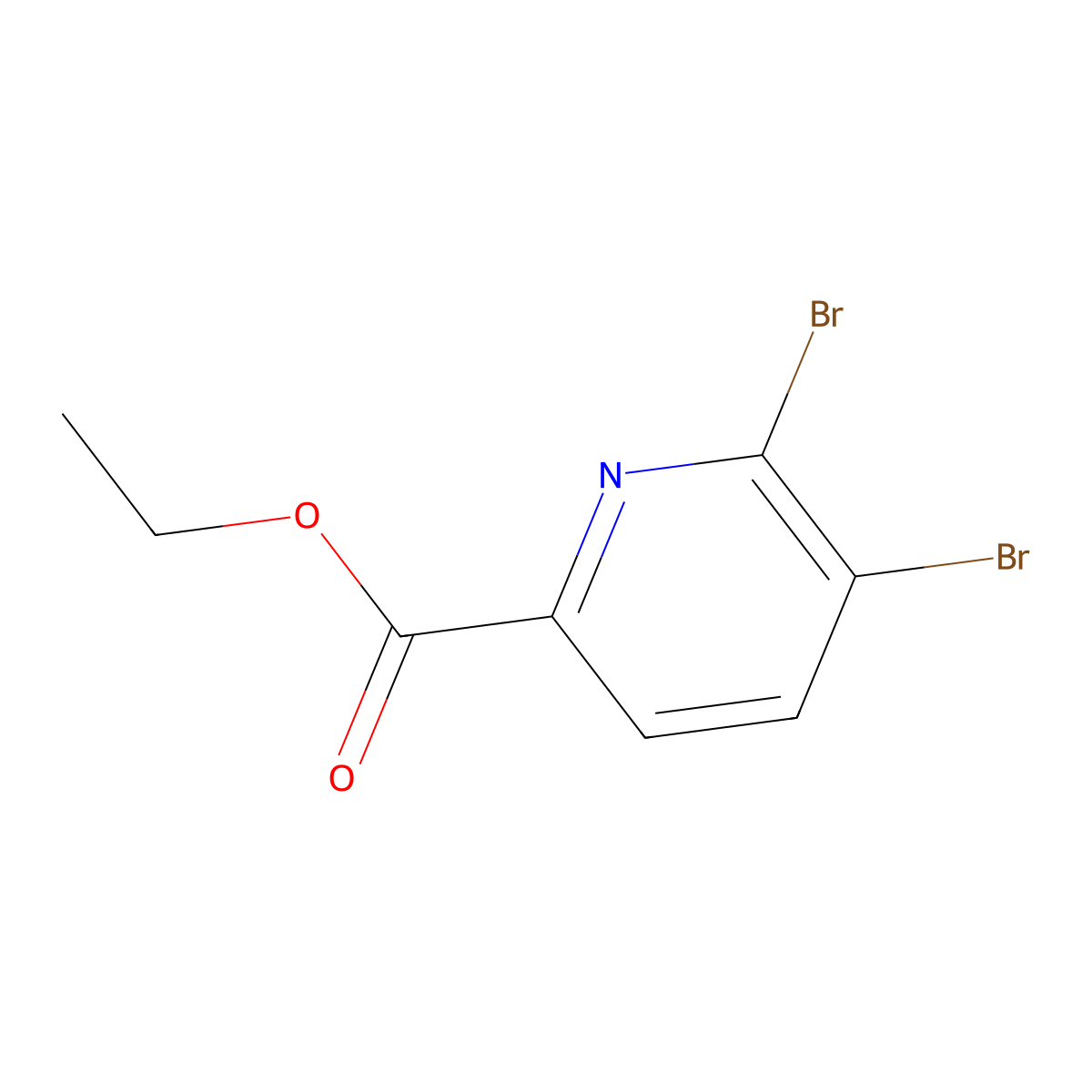 Ethyl 5,6-dibromopicolinate molecular structure, CAS 1214351-33-3