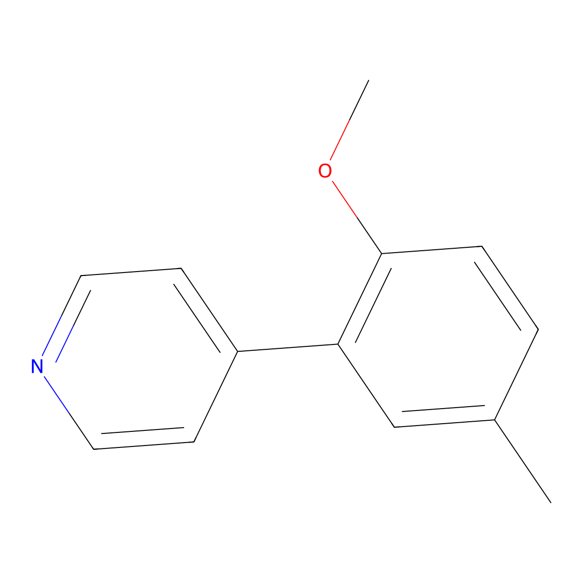 4-(2-Methoxy-5-methylphenyl)pyridine molecular structure, CAS 1214351-34-4
