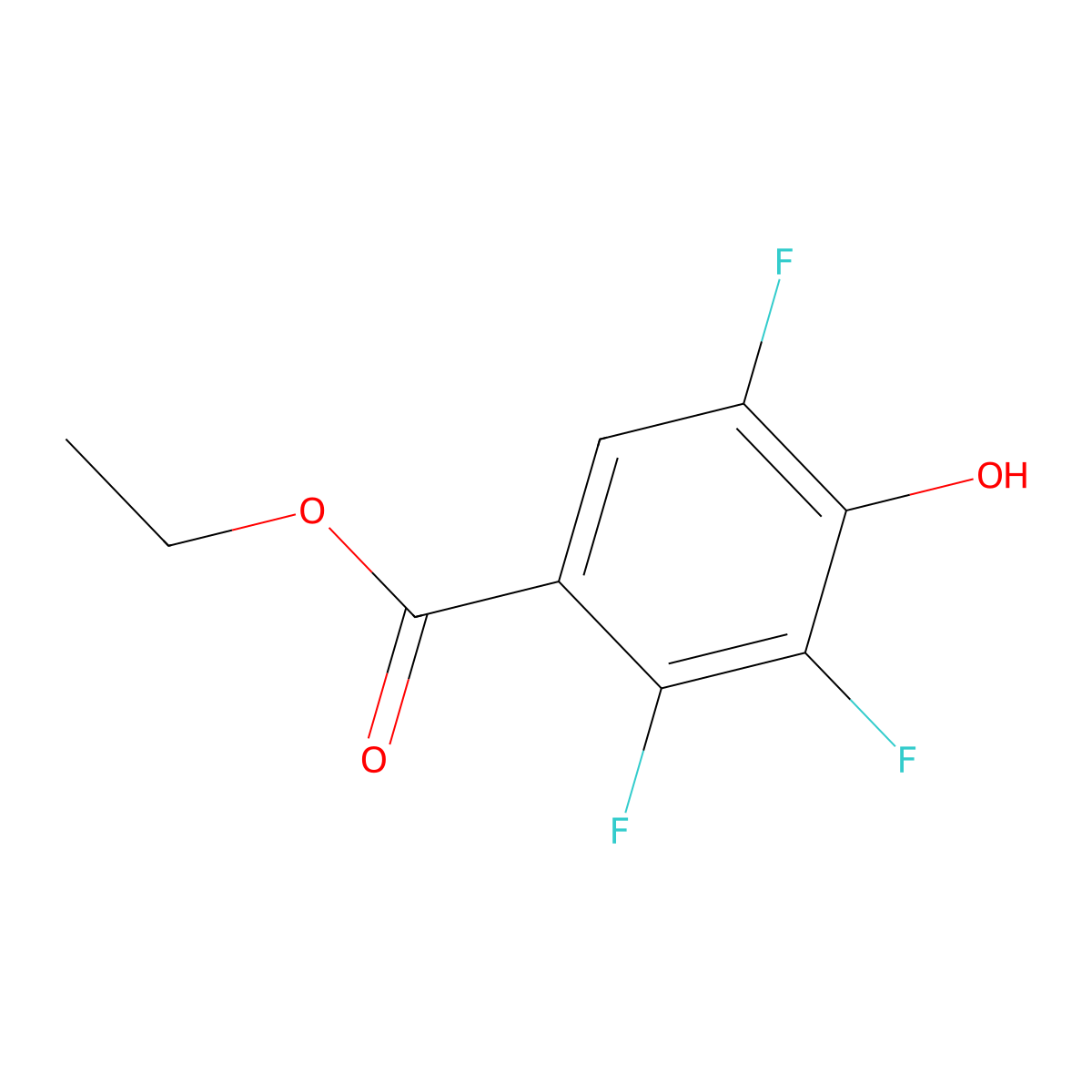 Ethyl 2,3,5-trifluoro-4-hydroxybenzoate molecular structure, CAS 1214351-42-4