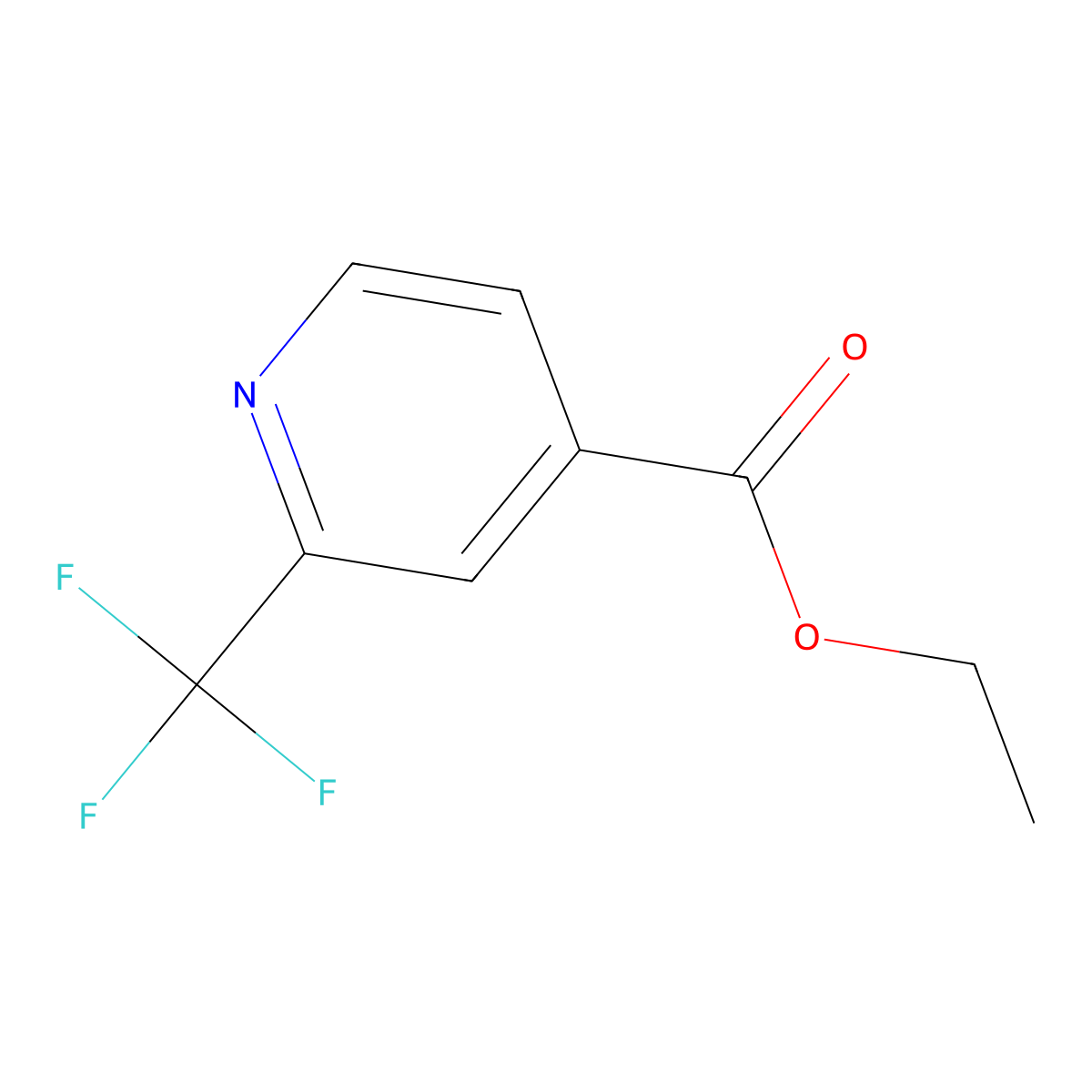 Ethyl 2-(trifluoromethyl)pyridine-4-carboxylate molecular structure, CAS 1214351-44-6