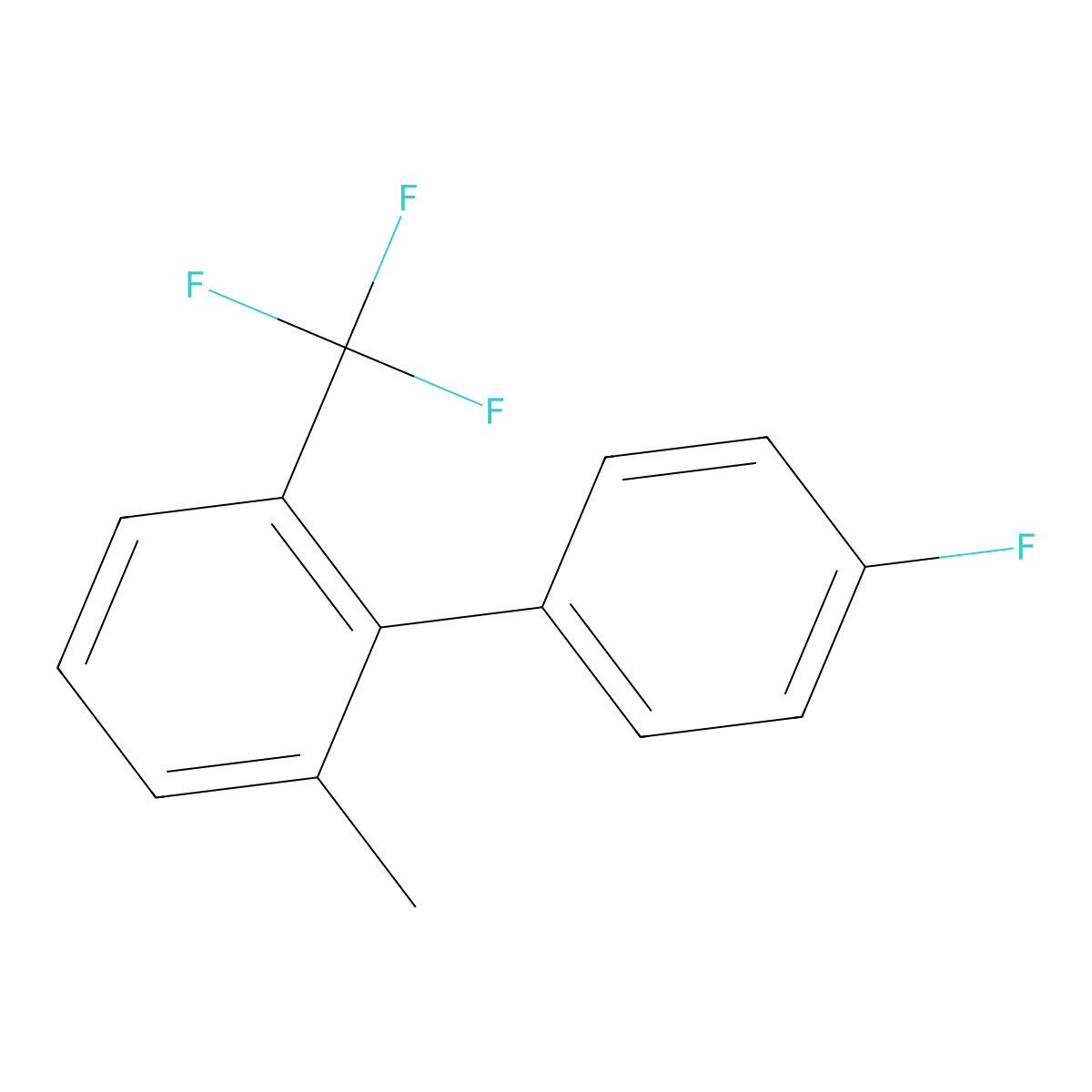 2-(4-Fluorophenyl)-1-methyl-3-(trifluoromethyl)benzene molecular structure, CAS 1214351-48-0