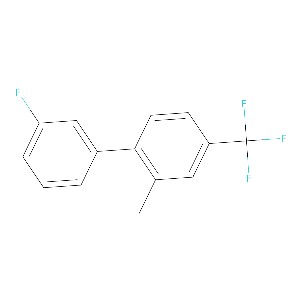 1-(3-Fluorophenyl)-2-methyl-4-(trifluoromethyl)benzene molecular structure, CAS 1214351-54-8
