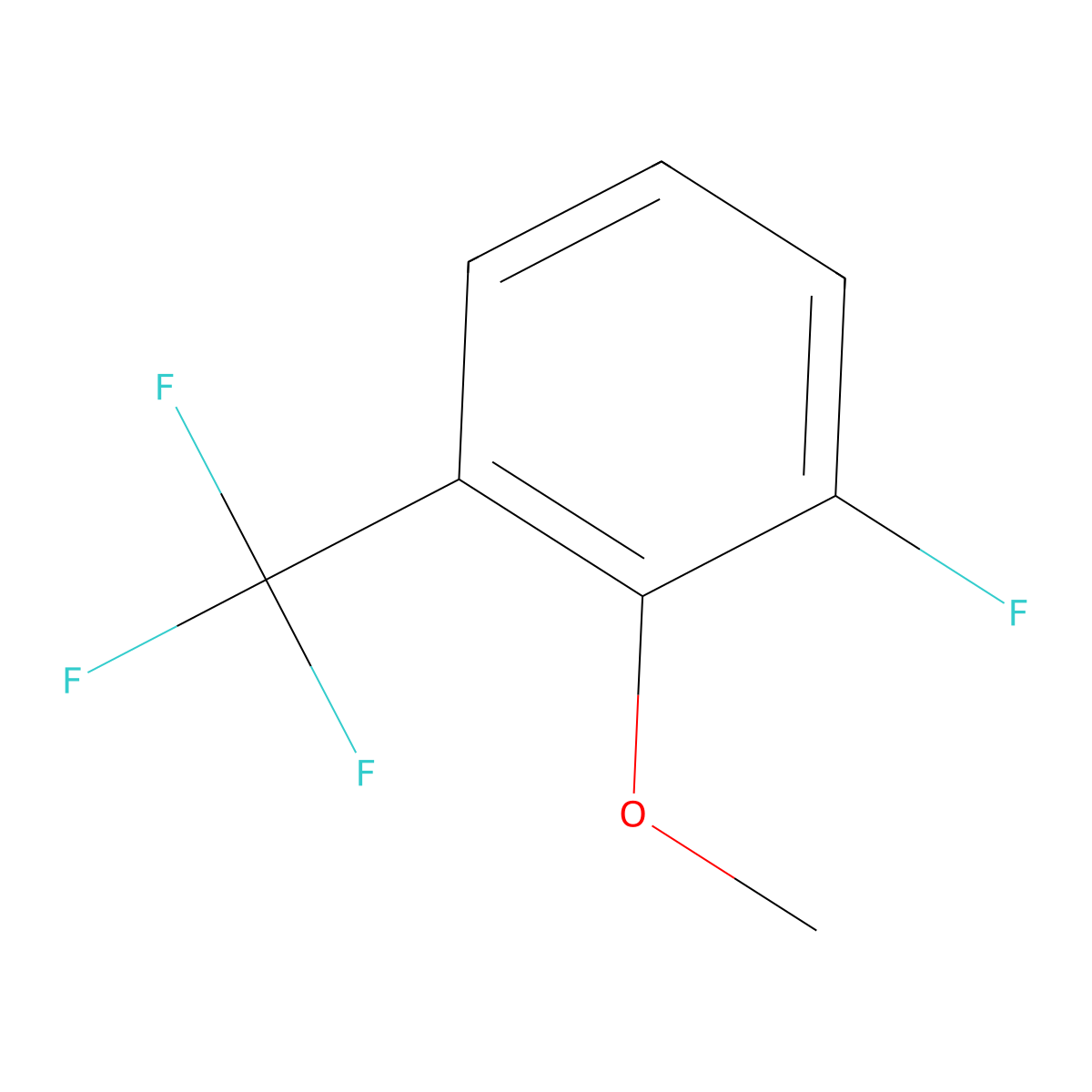 3-Fluoro-2-methoxybenzotrifluoride molecular structure, CAS 1214351-59-3