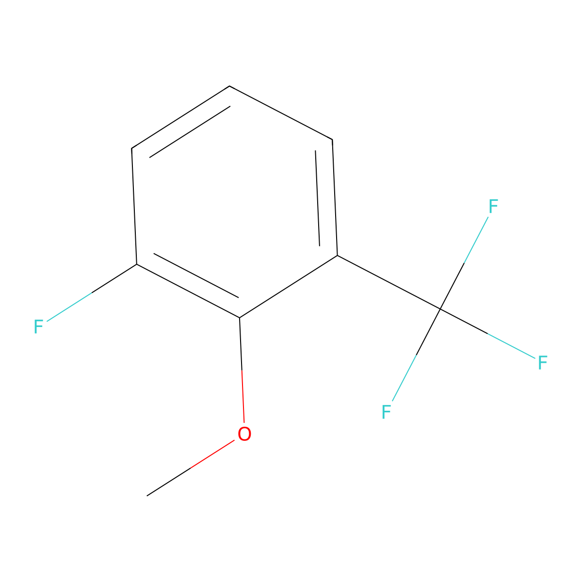 3-Fluoro-2-methoxybenzotrifluoride molecular structure, CAS 1214351-59-3