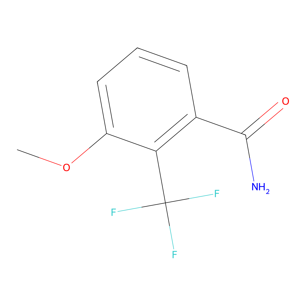 3-Methoxy-2-(trifluoromethyl)benzamide molecular structure, CAS 1214351-75-3