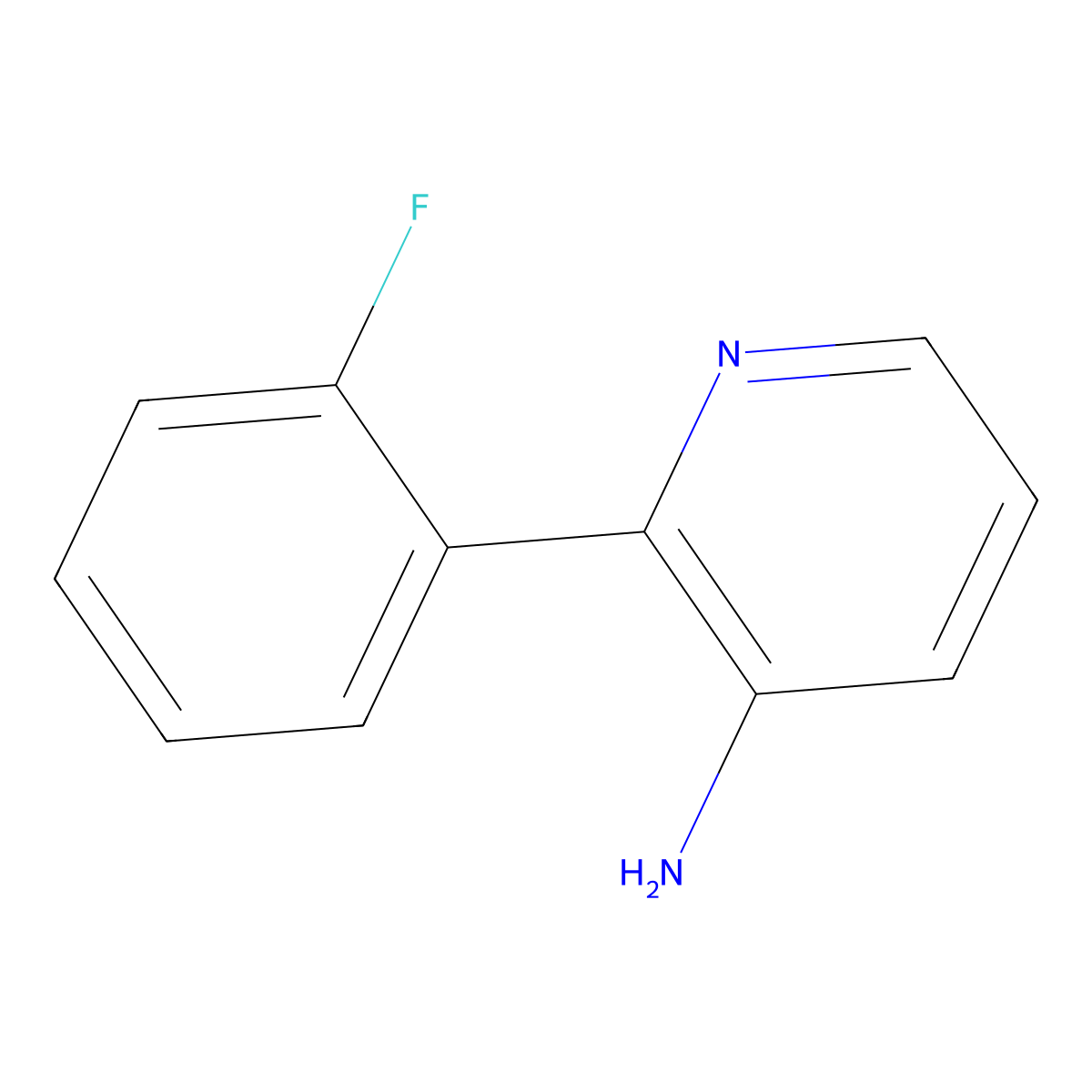 2-(2-Fluorophenyl)pyridin-3-amine molecular structure, CAS 1214351-77-5