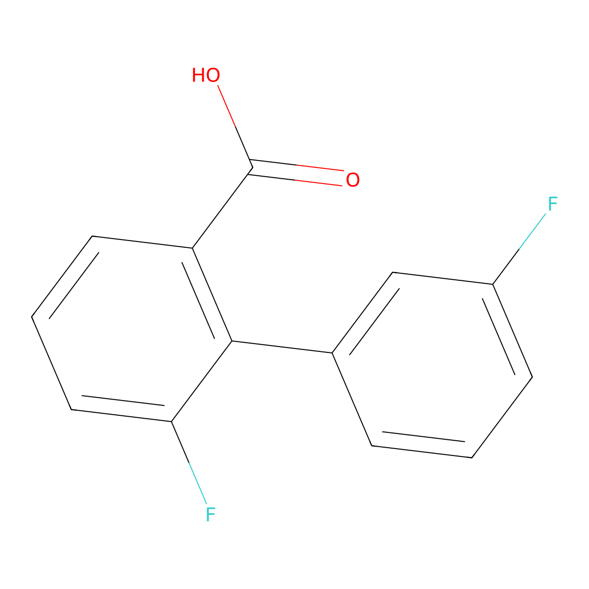 3-Fluoro-2-(3-fluorophenyl)benzoic acid molecular structure, CAS 1214352-31-4