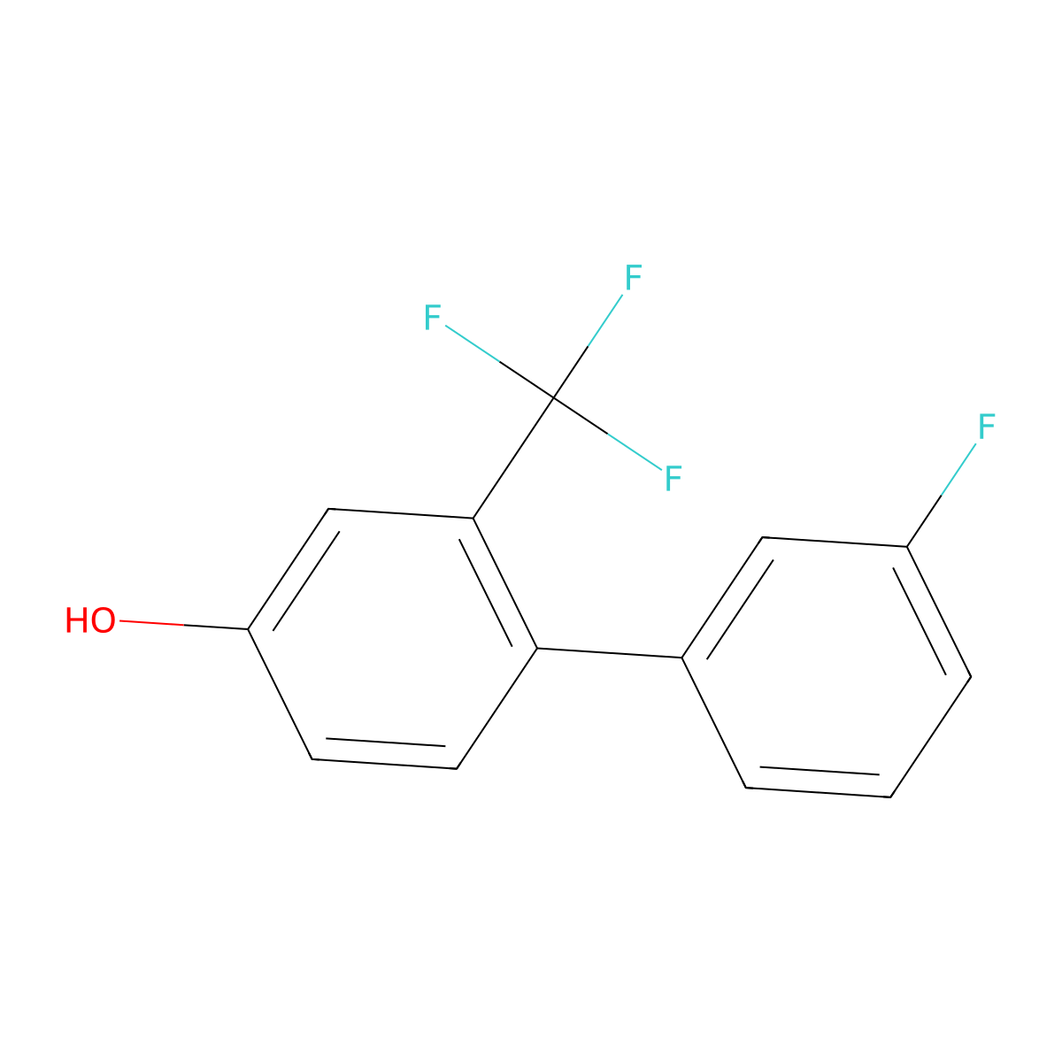 4-(3-Fluorophenyl)-3-(trifluoromethyl)phenol molecular structure, CAS 1214352-36-9