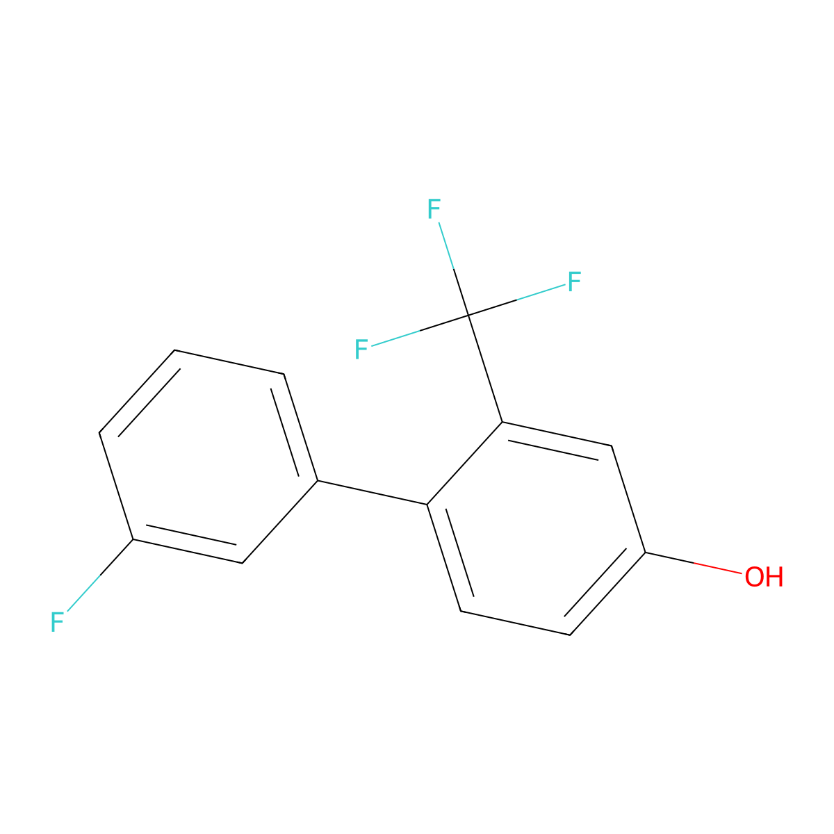 4-(3-Fluorophenyl)-3-(trifluoromethyl)phenol molecular structure, CAS 1214352-36-9