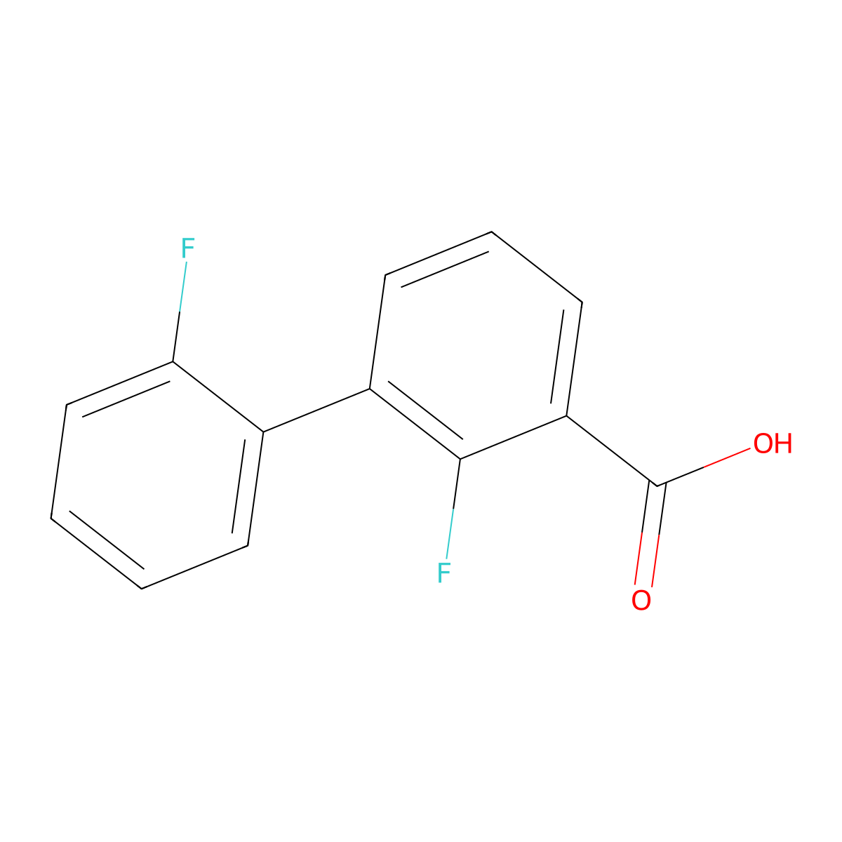2',2-Difluorobiphenyl-3-carboxylic acid molecular structure, CAS 1214352-43-8