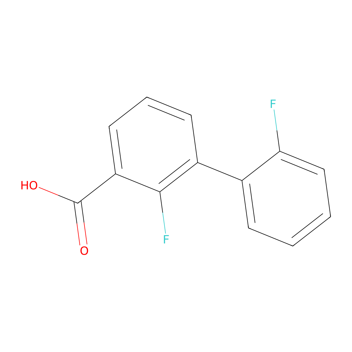 2',2-Difluorobiphenyl-3-carboxylic acid molecular structure, CAS 1214352-43-8
