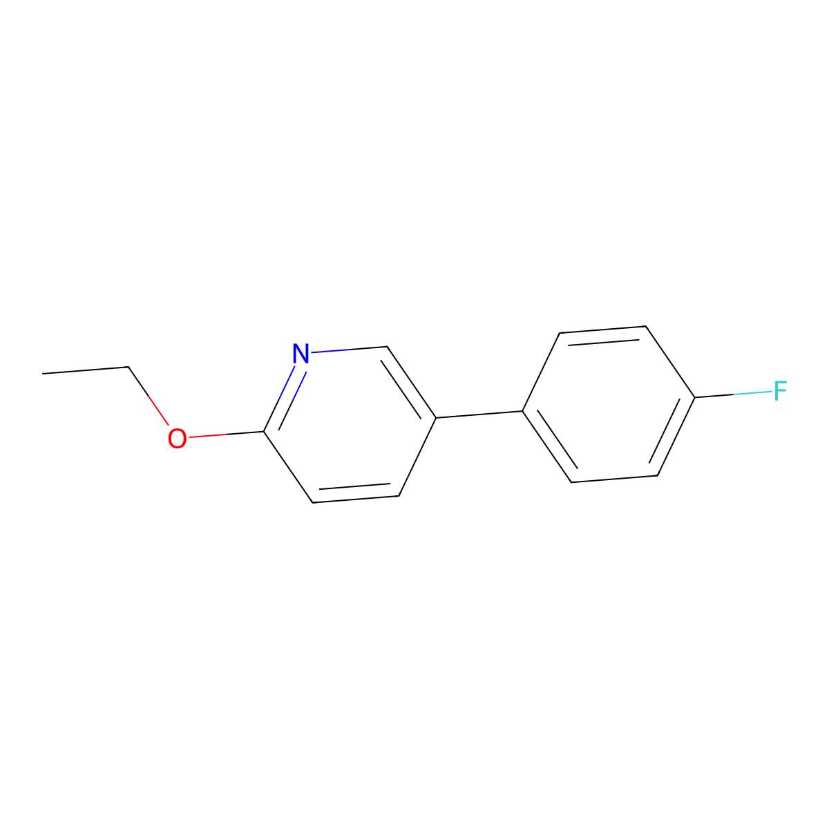 2-Ethoxy-5-(4-fluorophenyl)pyridine molecular structure, CAS 1214352-50-7