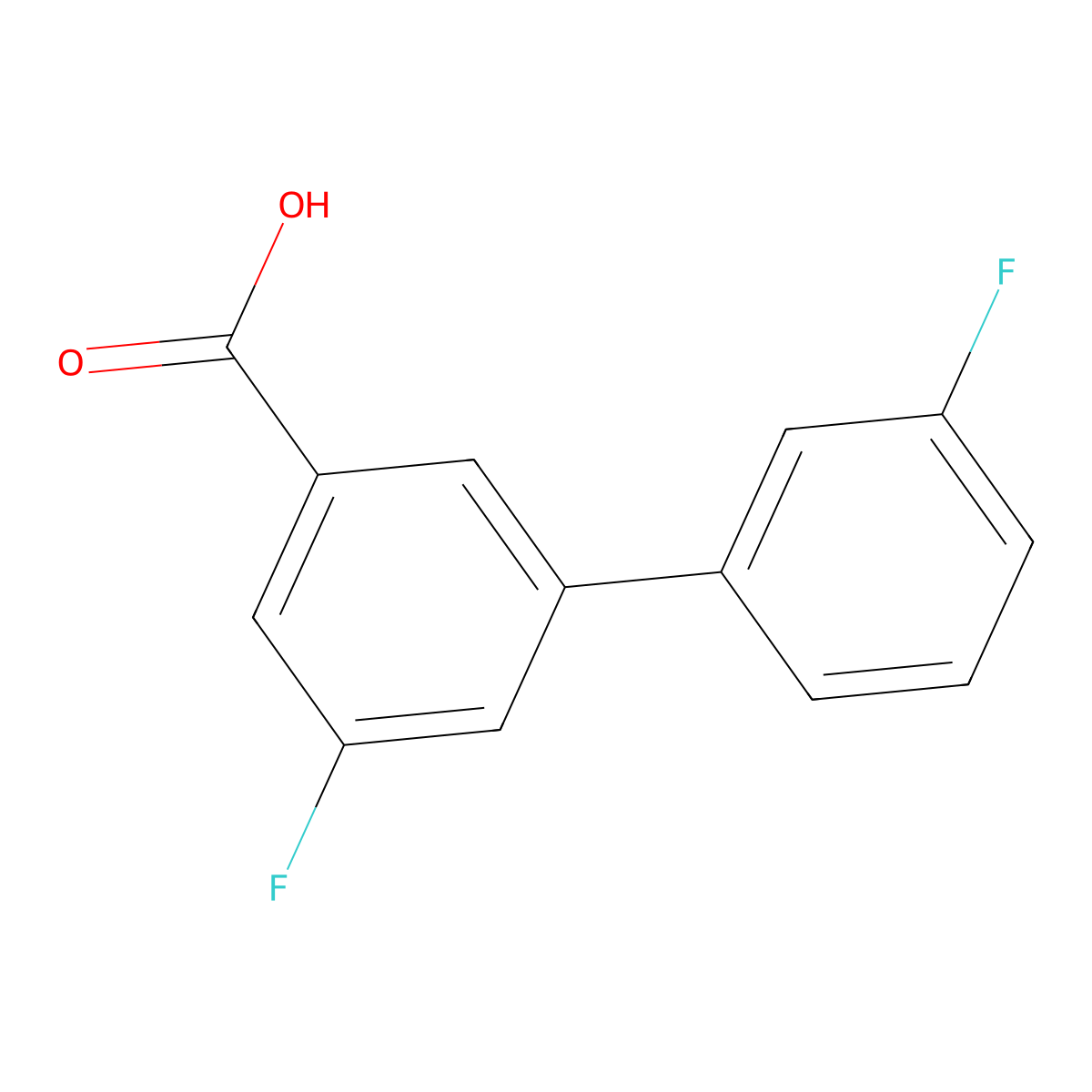 3-(3-Fluorophenyl)-5-fluorobenzoic acid molecular structure, CAS 1214352-53-0