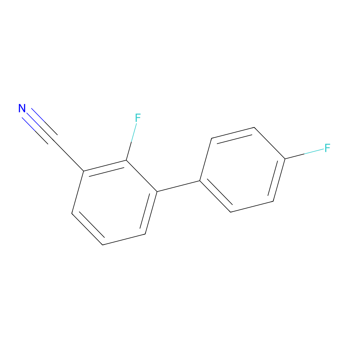 4',2-Difluorobiphenyl-3-carbonitrile molecular structure, CAS 1214352-61-0