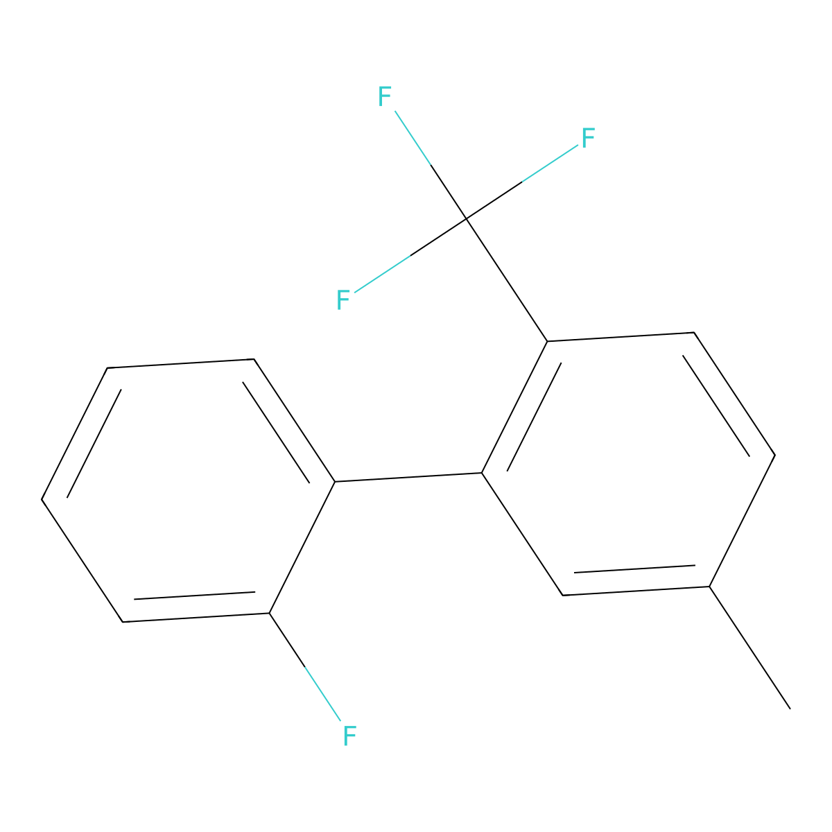 2-(2-Fluorophenyl)-4-methyl-1-(trifluoromethyl)benzene molecular structure, CAS 1214352-69-8