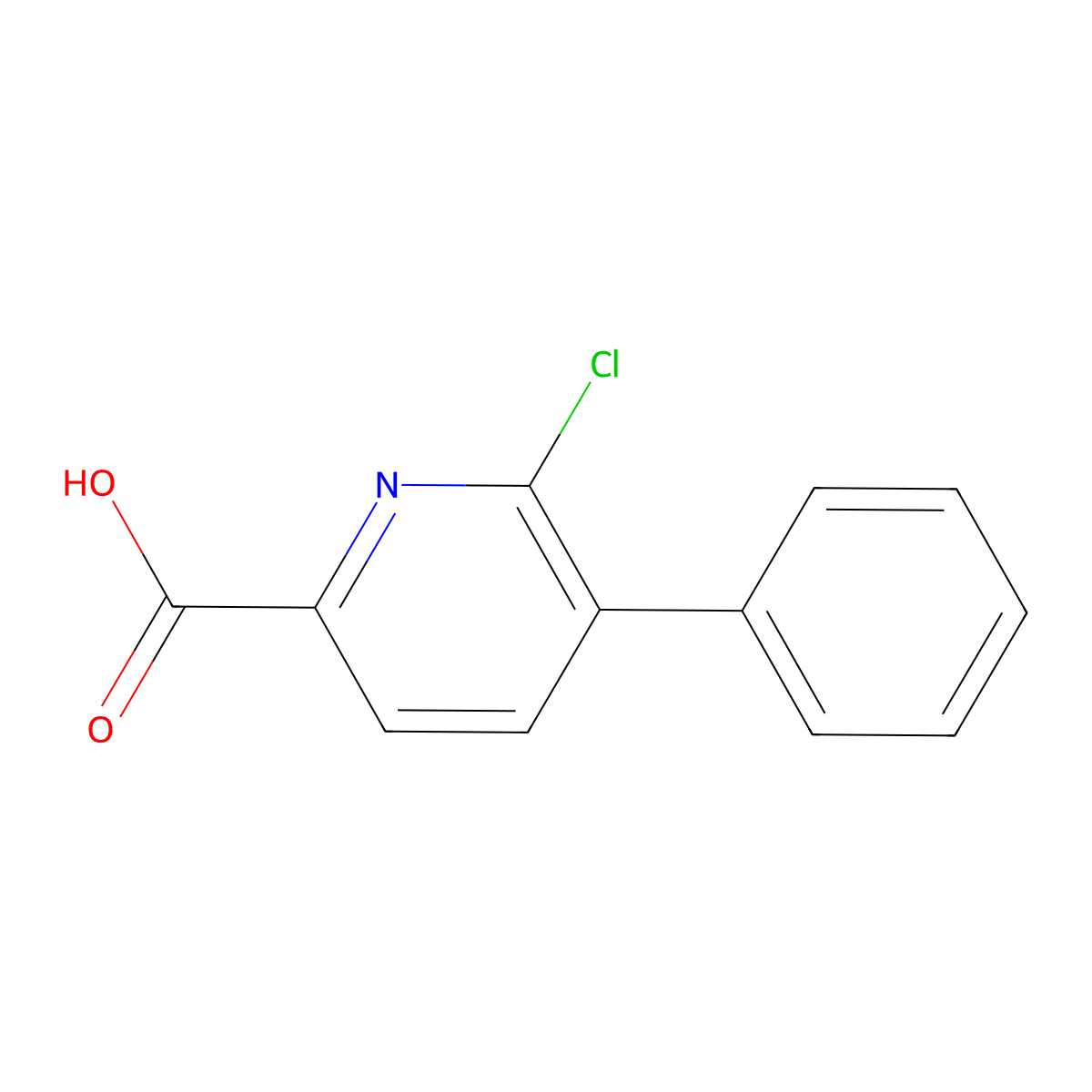 6-Chloro-5-phenylpicolinic acid molecular structure, CAS 1214352-99-4