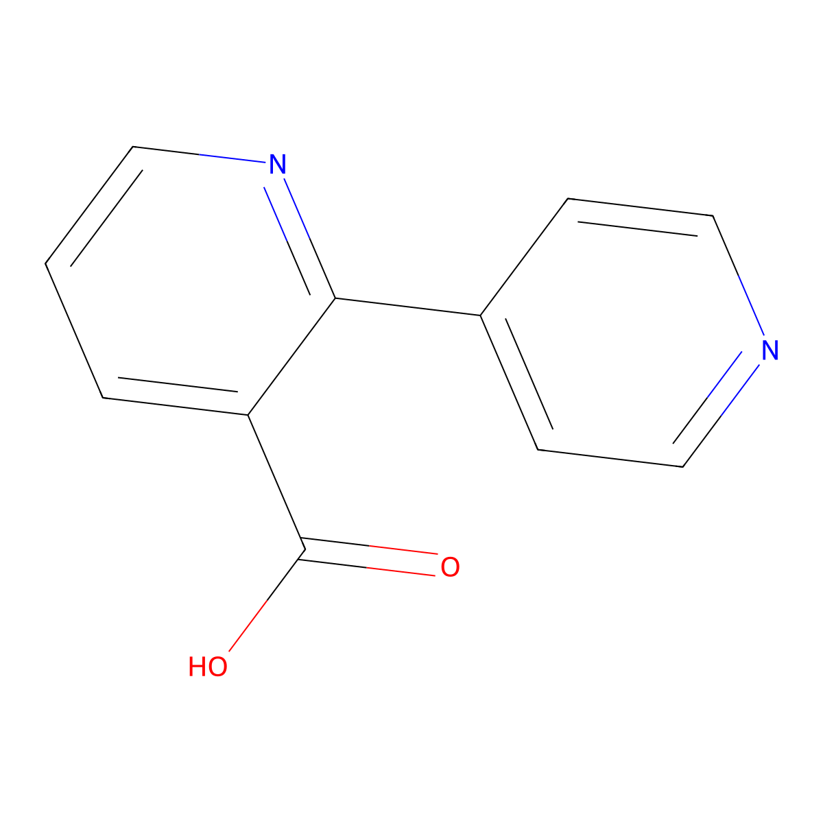 2-Pyridin-4-ylpyridine-3-carboxylic acid molecular structure, CAS 1214353-01-1
