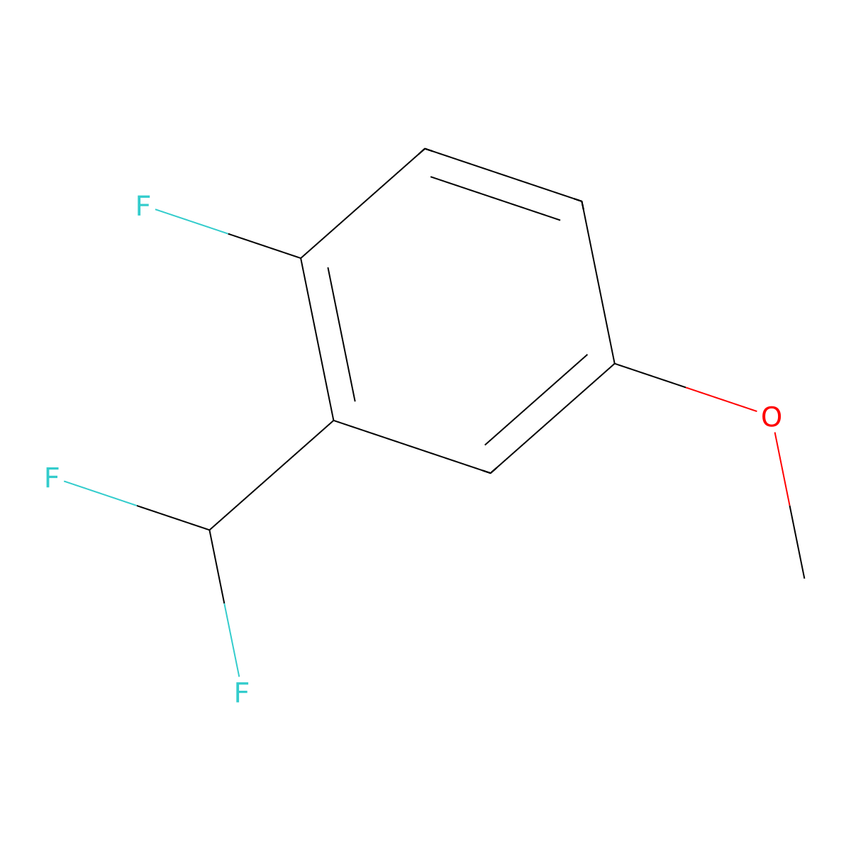 2-(Difluoromethyl)-1-fluoro-4-methoxybenzene molecular structure, CAS 1214353-02-2