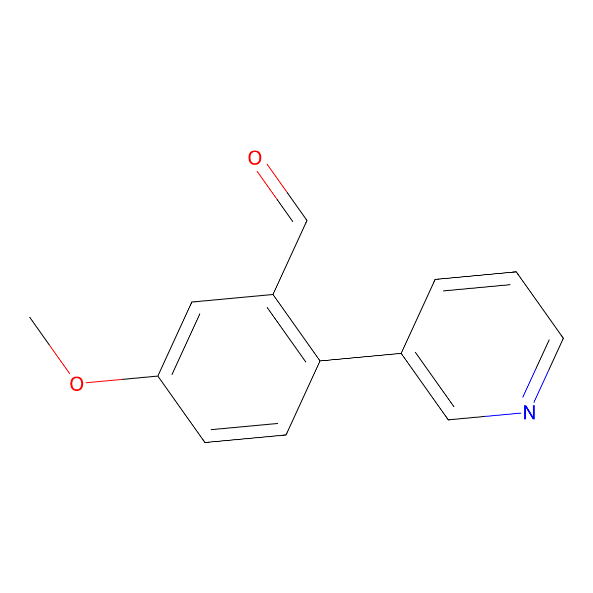 5-Methoxy-2-(pyridin-3-yl)benzaldehyde molecular structure, CAS 1214353-04-4