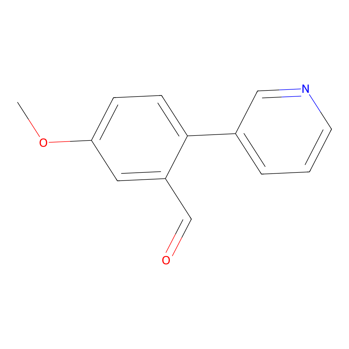 5-Methoxy-2-(pyridin-3-yl)benzaldehyde molecular structure, CAS 1214353-04-4