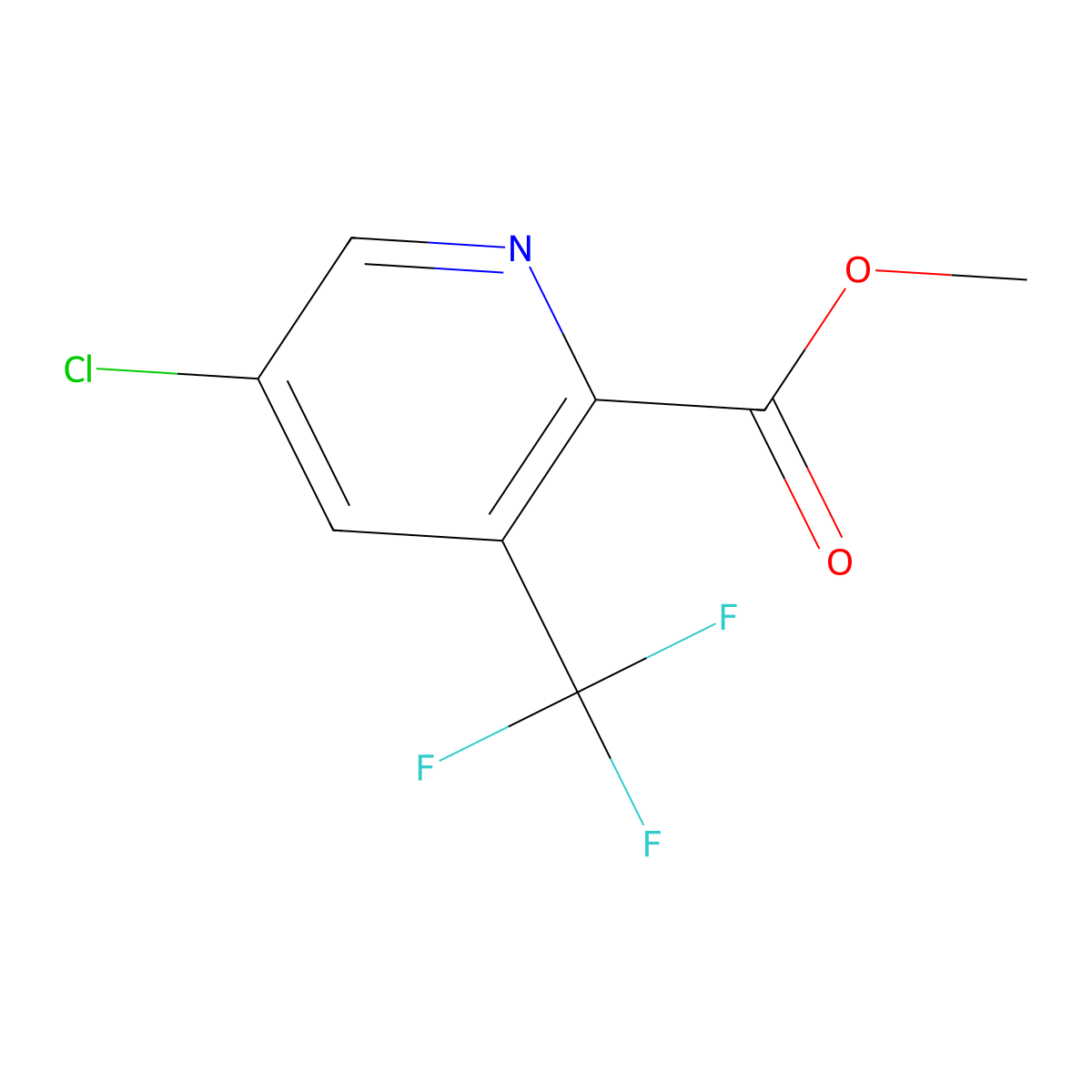 Methyl 5-chloro-3-(trifluoromethyl)picolinate molecular structure, CAS 1214353-28-2
