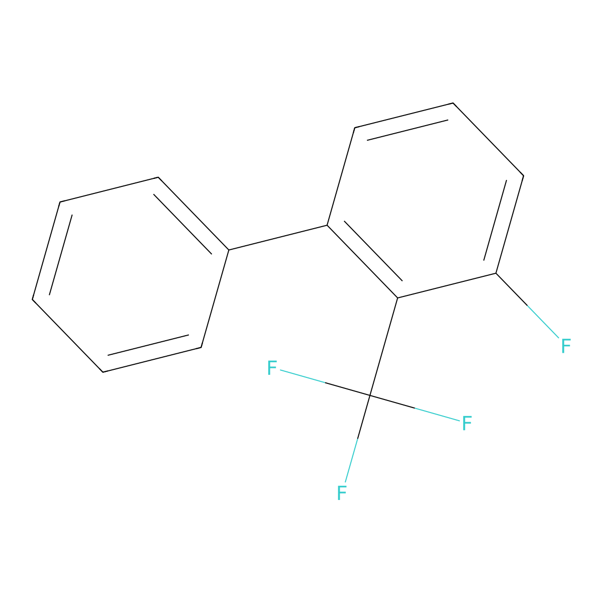 3-Fluoro-2-(trifluoromethyl)biphenyl molecular structure, CAS 1214353-36-2