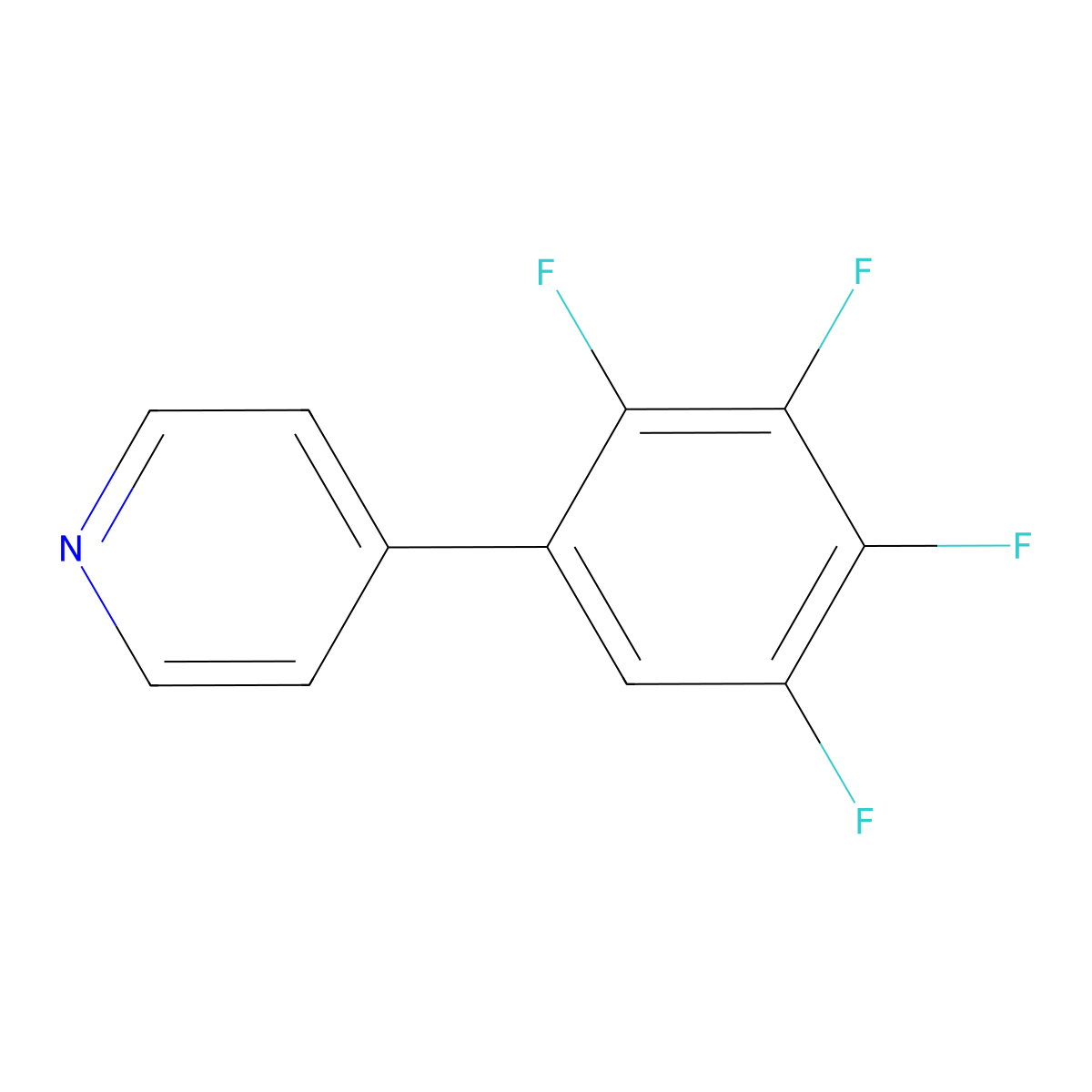 4-(2,3,4,5-Tetrafluorophenyl)pyridine molecular structure, CAS 1214353-56-6