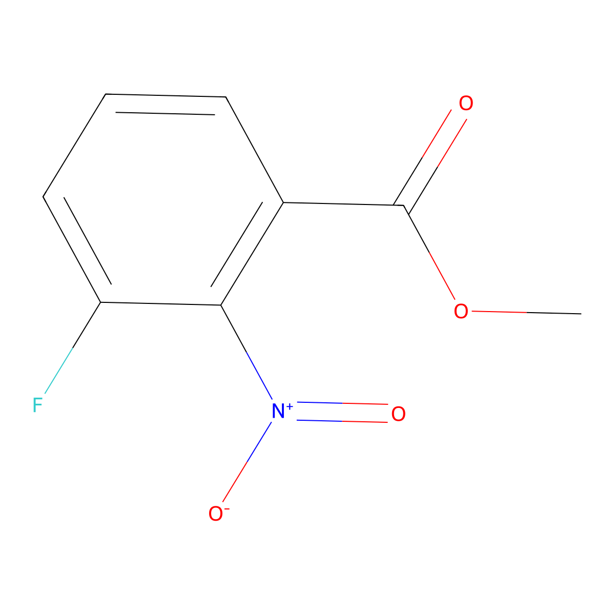 Methyl 3-fluoro-2-nitrobenzoate molecular structure, CAS 1214353-57-7