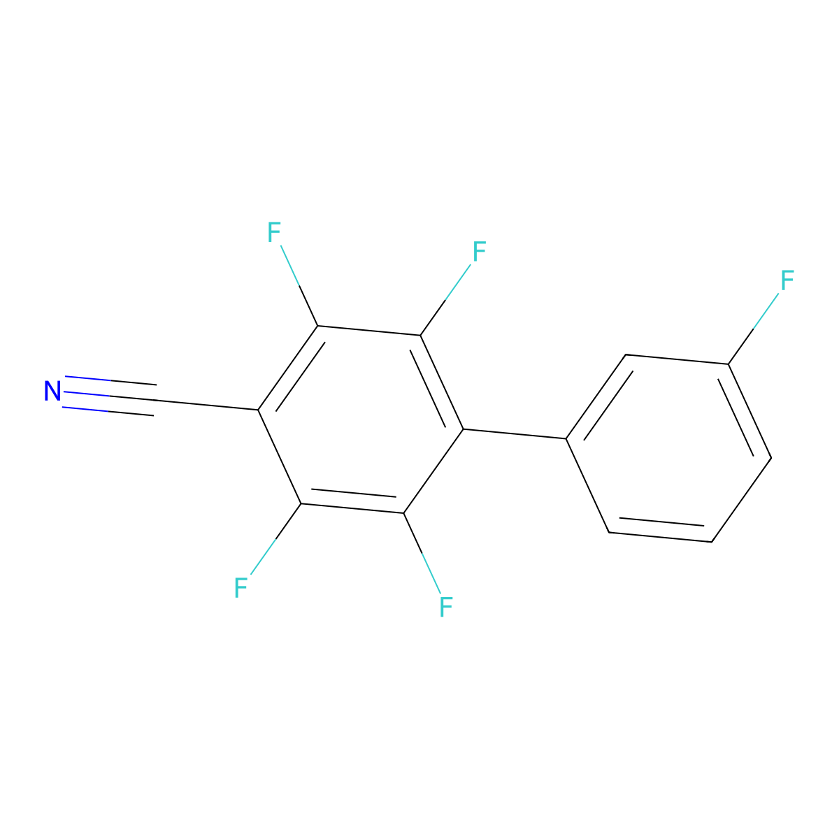 2,3,5,6-Tetrafluoro-4-(3-fluorophenyl)benzonitrile molecular structure, CAS 1214353-65-7