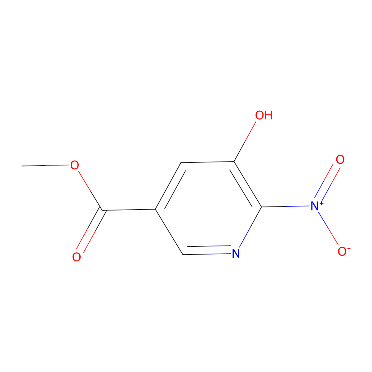 Methyl 5-hydroxy-6-nitronicotinate molecular structure, CAS 1214353-70-4