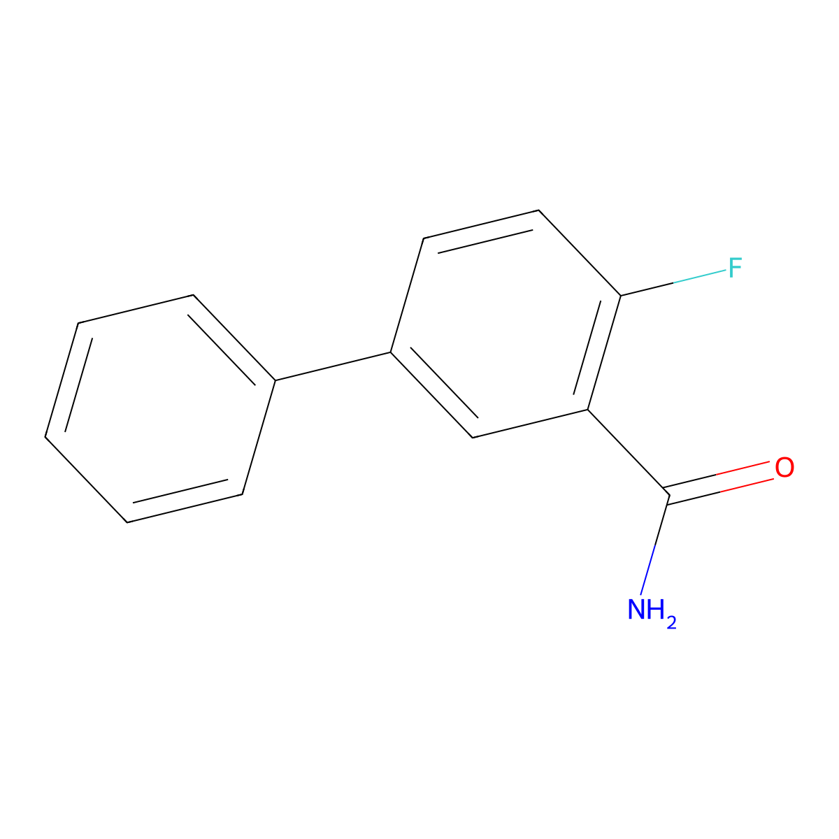 2-Fluoro-5-phenylbenzamide molecular structure, CAS 1214353-75-9