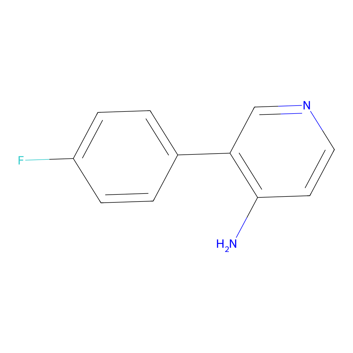 3-(4-Fluorophenyl)pyridin-4-amine molecular structure, CAS 1214353-80-6