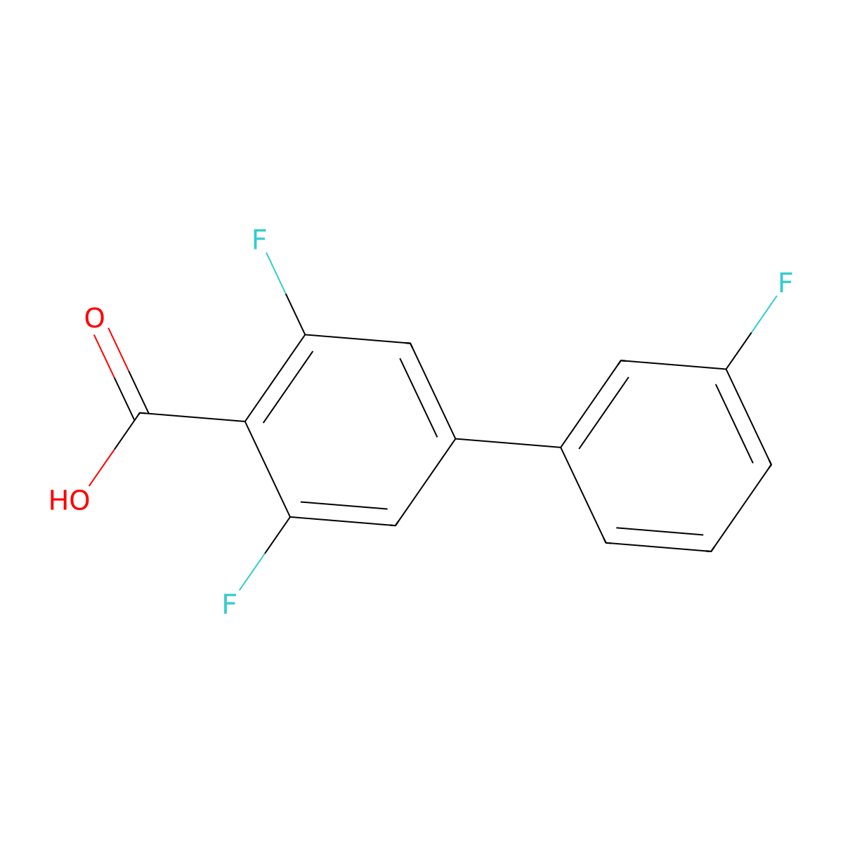 3',3,5-Trifluorobiphenyl-4-carboxylic acid molecular structure, CAS 1214354-63-8