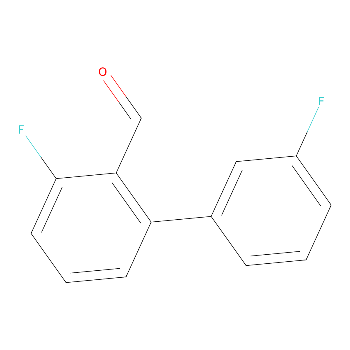 2-Fluoro-6-(3-fluorophenyl)benzaldehyde molecular structure, CAS 1214354-89-8