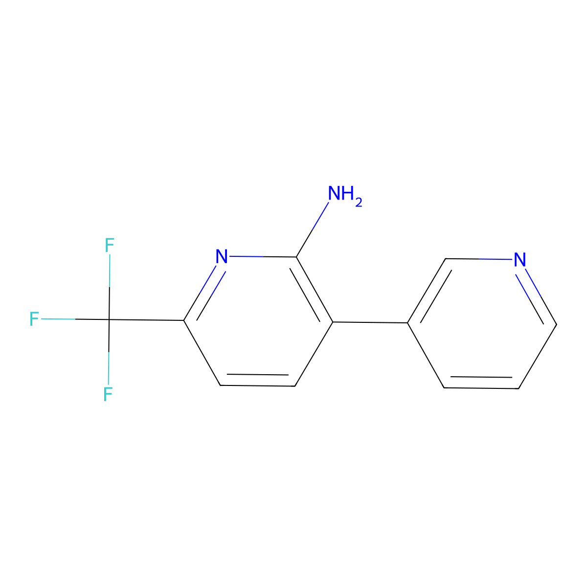 3-(Pyridin-3-yl)-6-(trifluoromethyl)pyridin-2-amine molecular structure, CAS 1214354-90-1