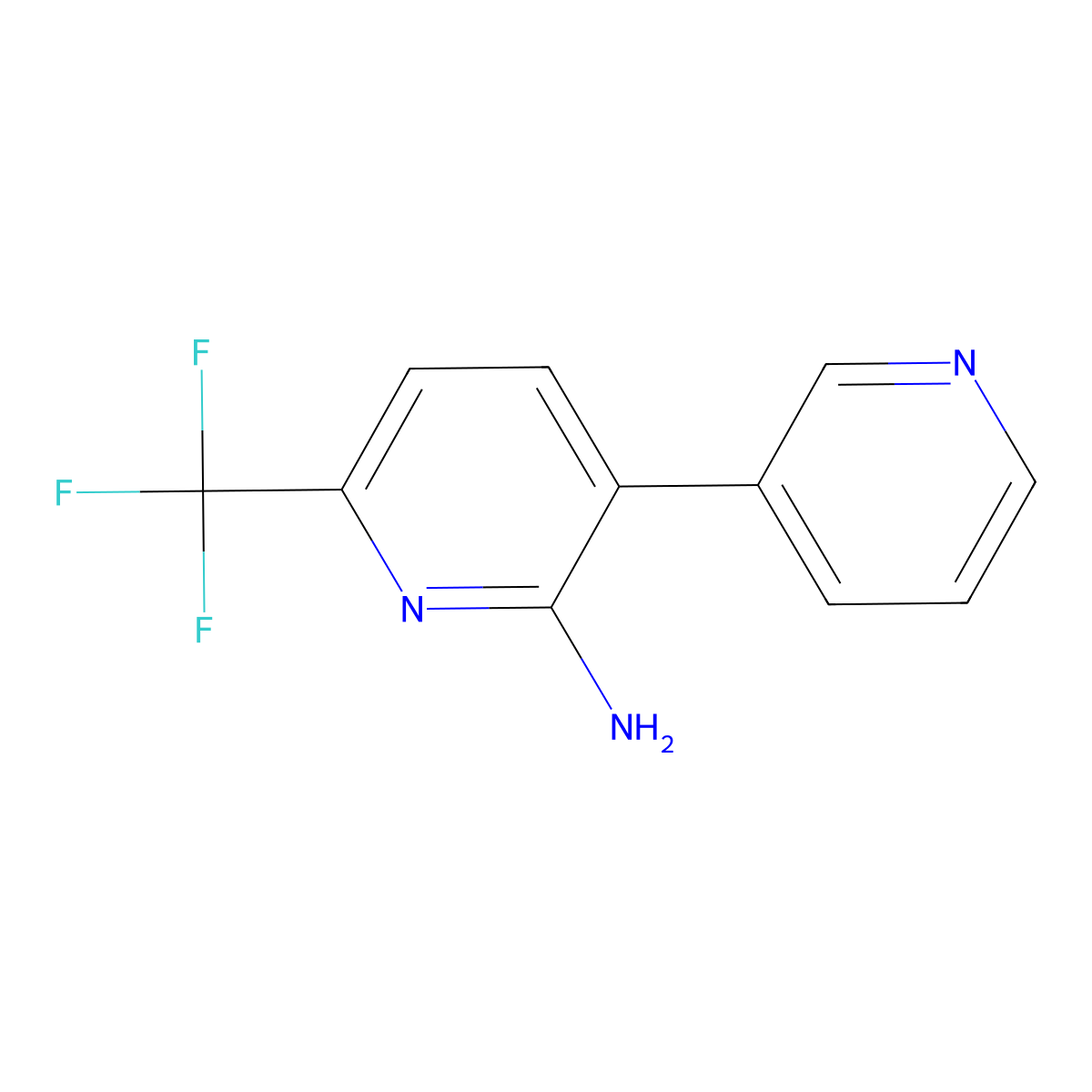 3-(Pyridin-3-yl)-6-(trifluoromethyl)pyridin-2-amine molecular structure, CAS 1214354-90-1