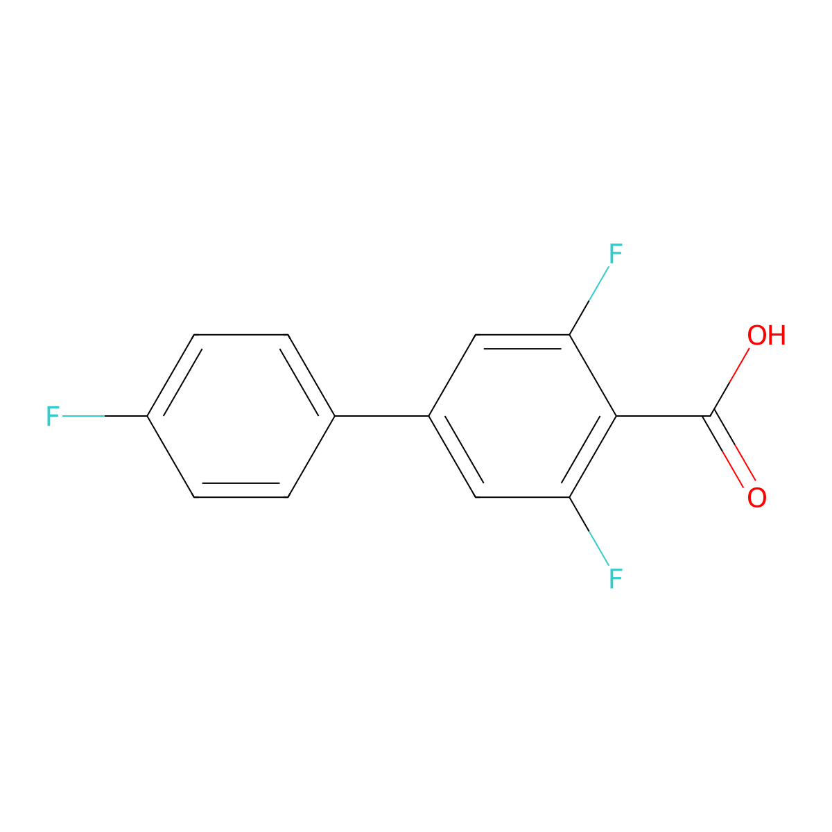 4',3,5-Trifluorobiphenyl-4-carboxylic acid molecular structure, CAS 1214354-93-4