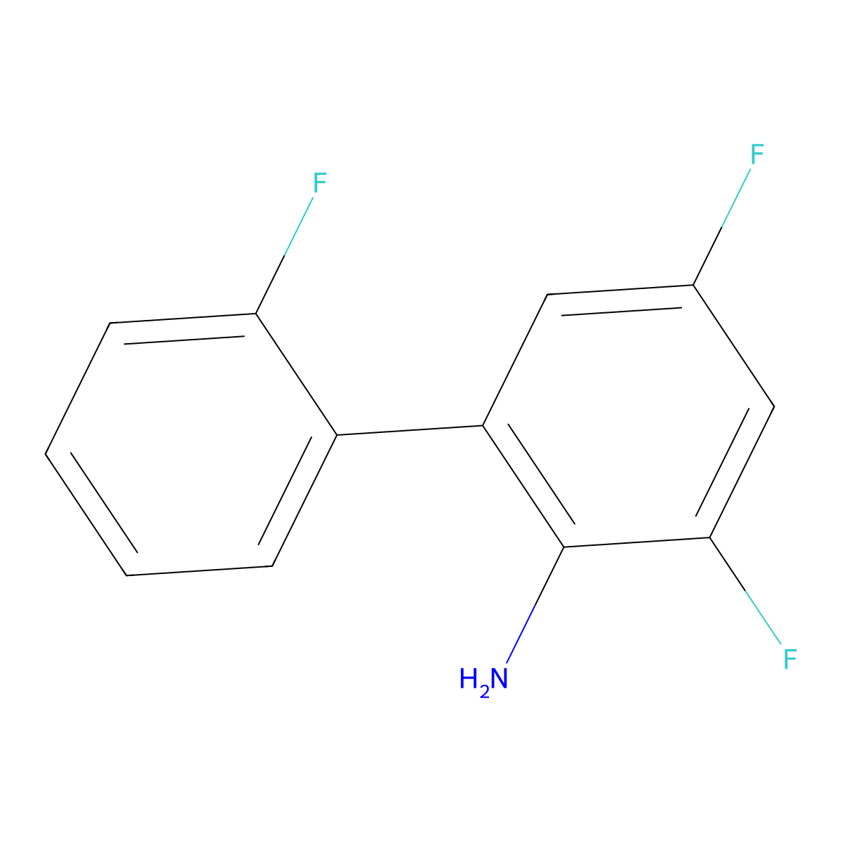 2',3,5-Trifluorobiphenyl-2-amine molecular structure, CAS 1214355-01-7