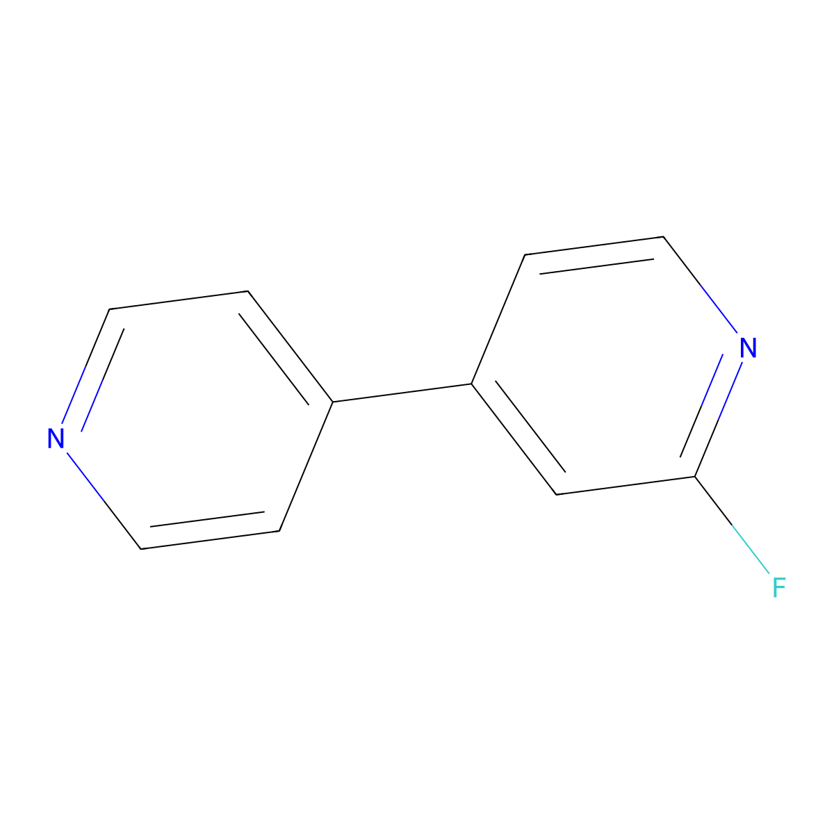 2-Fluoro-4,4'-bipyridine molecular structure, CAS 1214355-40-4