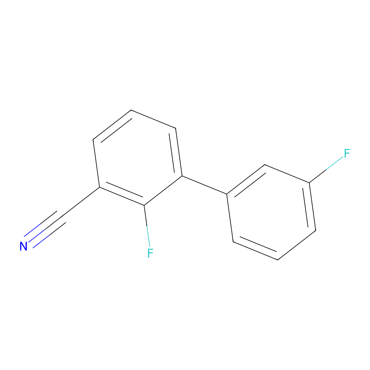 3',2-Difluorobiphenyl-3-carbonitrile molecular structure, CAS 1214355-43-7