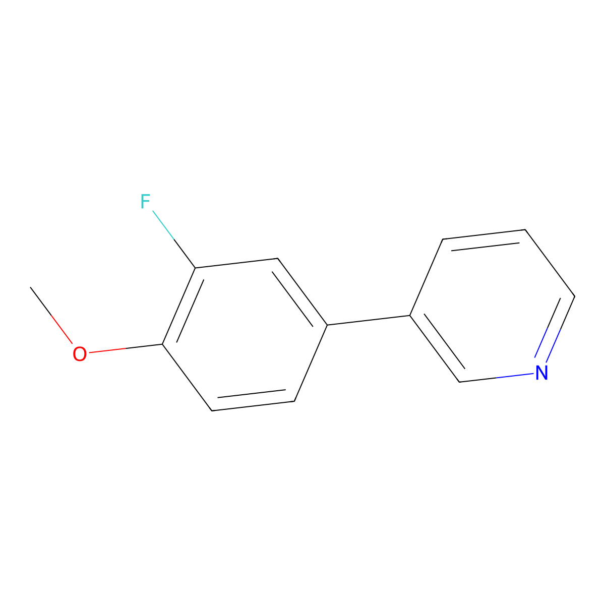 3-(3-Fluoro-4-methoxyphenyl)pyridine molecular structure, CAS 1214355-48-2