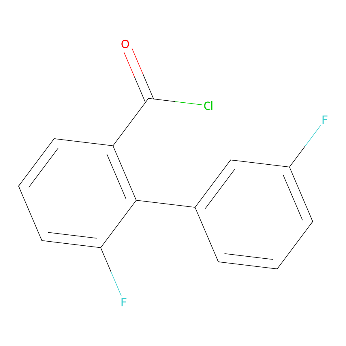 3-Fluoro-2-(3-fluorophenyl)benzoyl chloride molecular structure, CAS 1214355-51-7